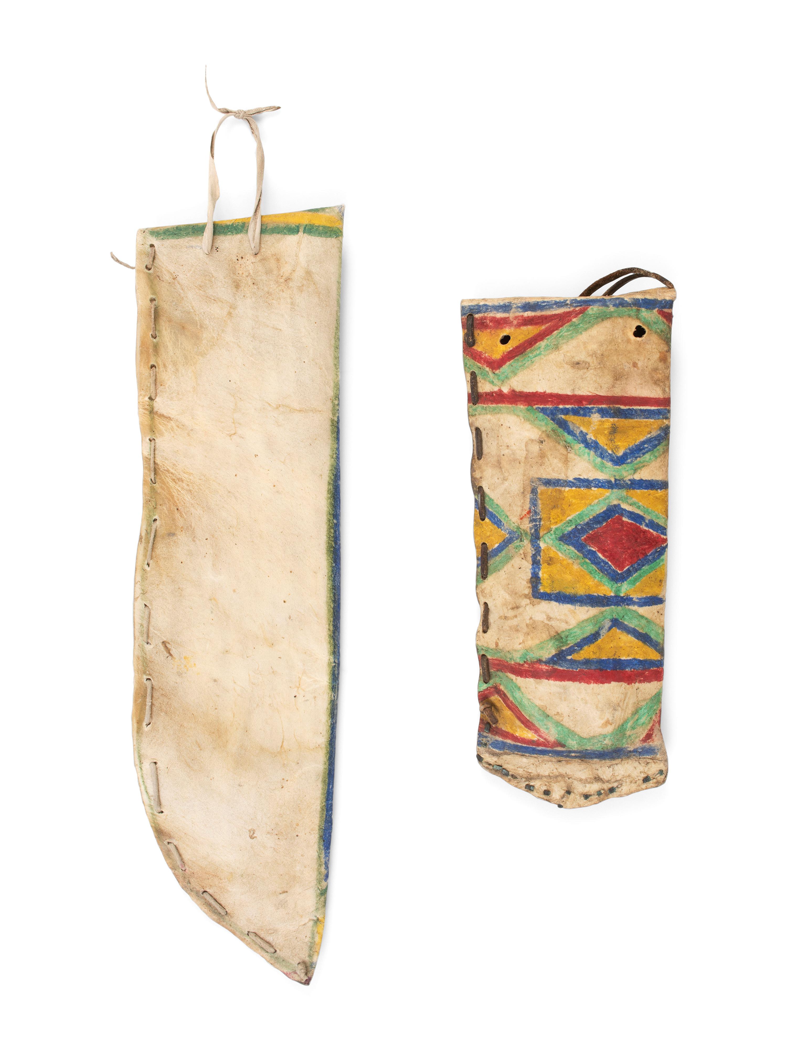 Sioux Painted Parfleche Containers