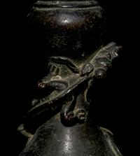 A Pair of Chinese Bronze Bottle Vases