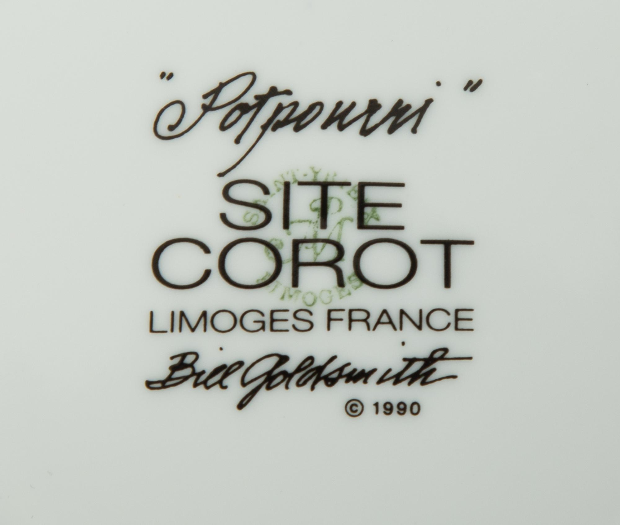 Two Bill Goldsmith for Site Corot Limoges Porcelain Partial Services — 20TH/21ST CENTURY