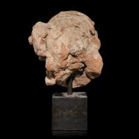 A Gandharan Terracotta Head 犍陀羅灰陶泥塑佛頭