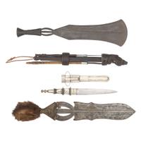 Lot of African Ethnographic Edged Weapons