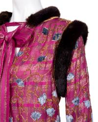 Givenchy Haute Couture Embroidered Skirt Ensemble with Fur Trim, c. 1977