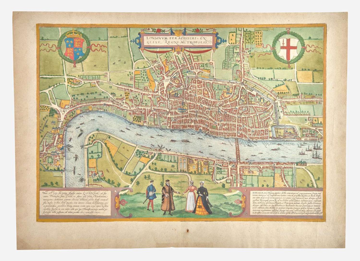 [Maps & Atlases] Braun, Georg, and Frans Hogenberg: Londinum, Feracissimi Angliae...