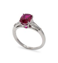Burmese Ruby and Diamond Ring