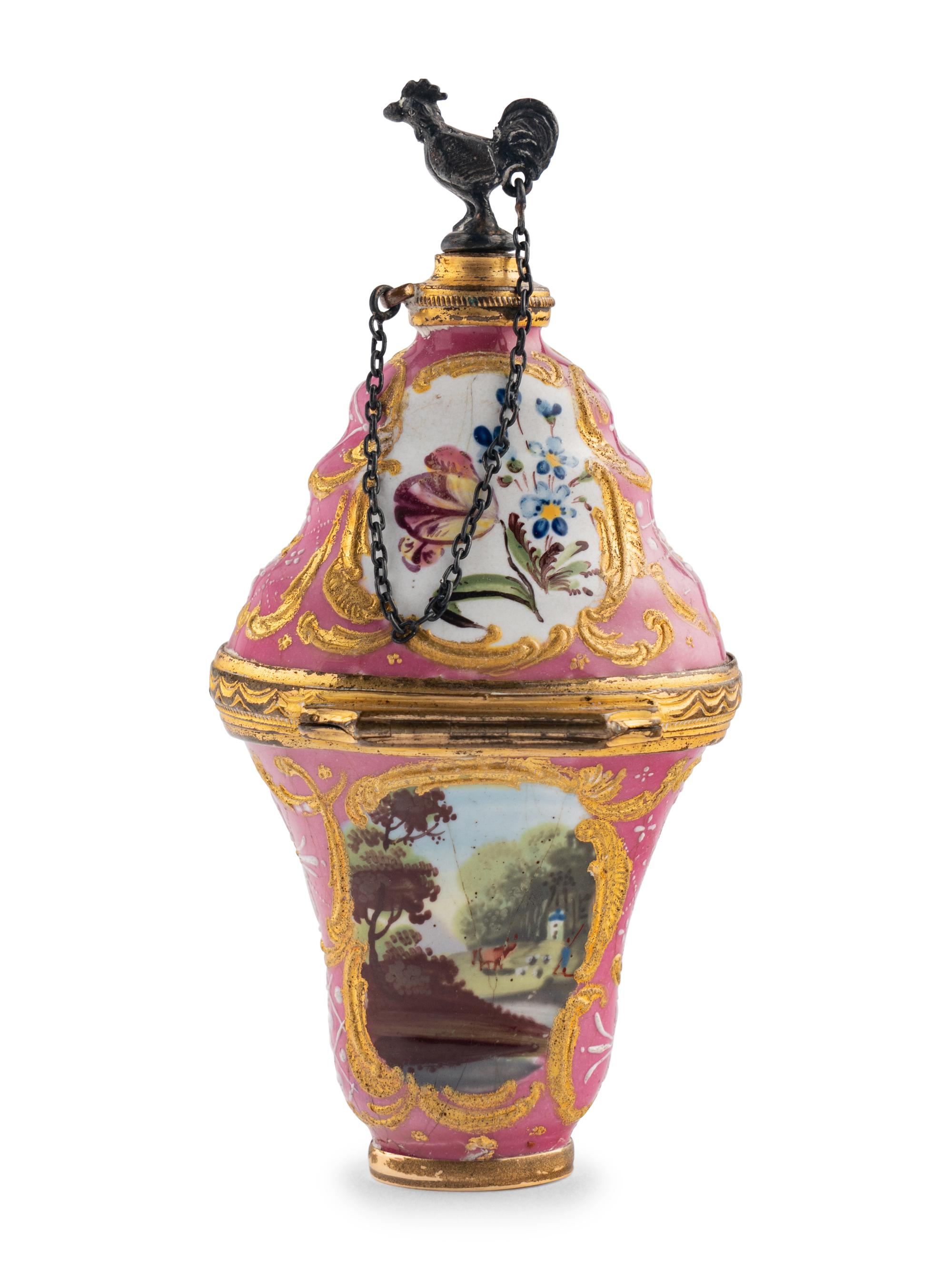 A South Staffordshire Enamel Scent Bottle
