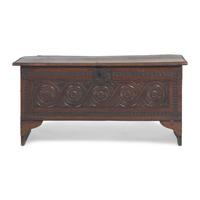 A Charles II Carved Oak Coffer