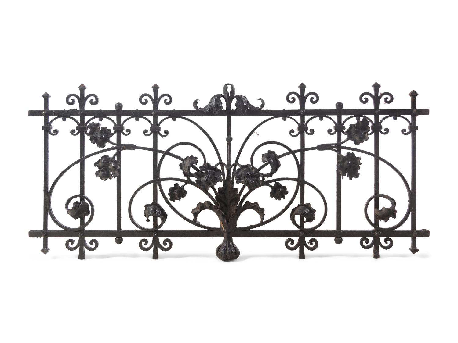 A Cyril Colnik Wrought Iron Six-Piece Grille from the William Bigelow House