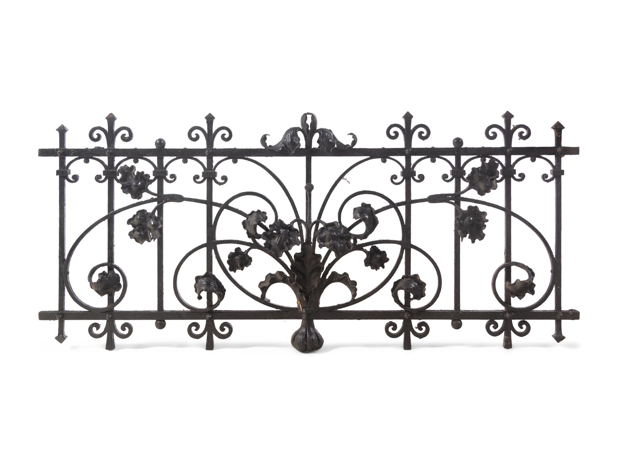 A Cyril Colnik Wrought Iron Six-Piece Grille from the William Bigelow House
