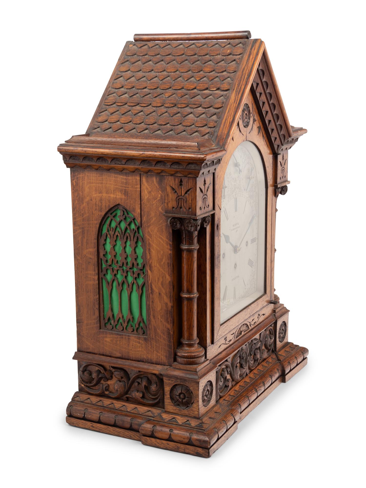 An English Oak Bracket Clock