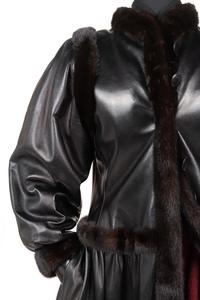Yves Saint Laurent Haute Couture Leather Coat with Fur Trim, Fall 1976