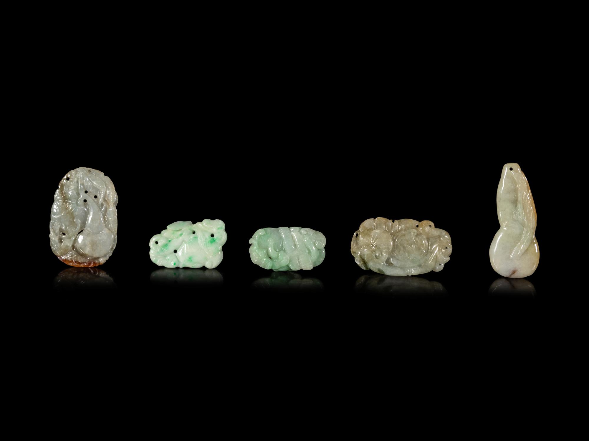 Twenty Chinese Jadeite Pendants