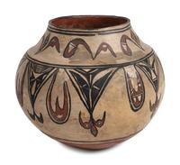 San Ildefonso Polychrome Pottery Olla