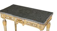 A Pair of North European Neoclassical Gilt and Cream-Painted Console Tables