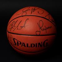 A 1990-91 Michael Jordan and Chicago Bulls Team Signed Basketball (11 Signatures, Beckett LOA),