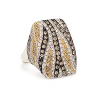 Colored Diamond and Diamond Ring