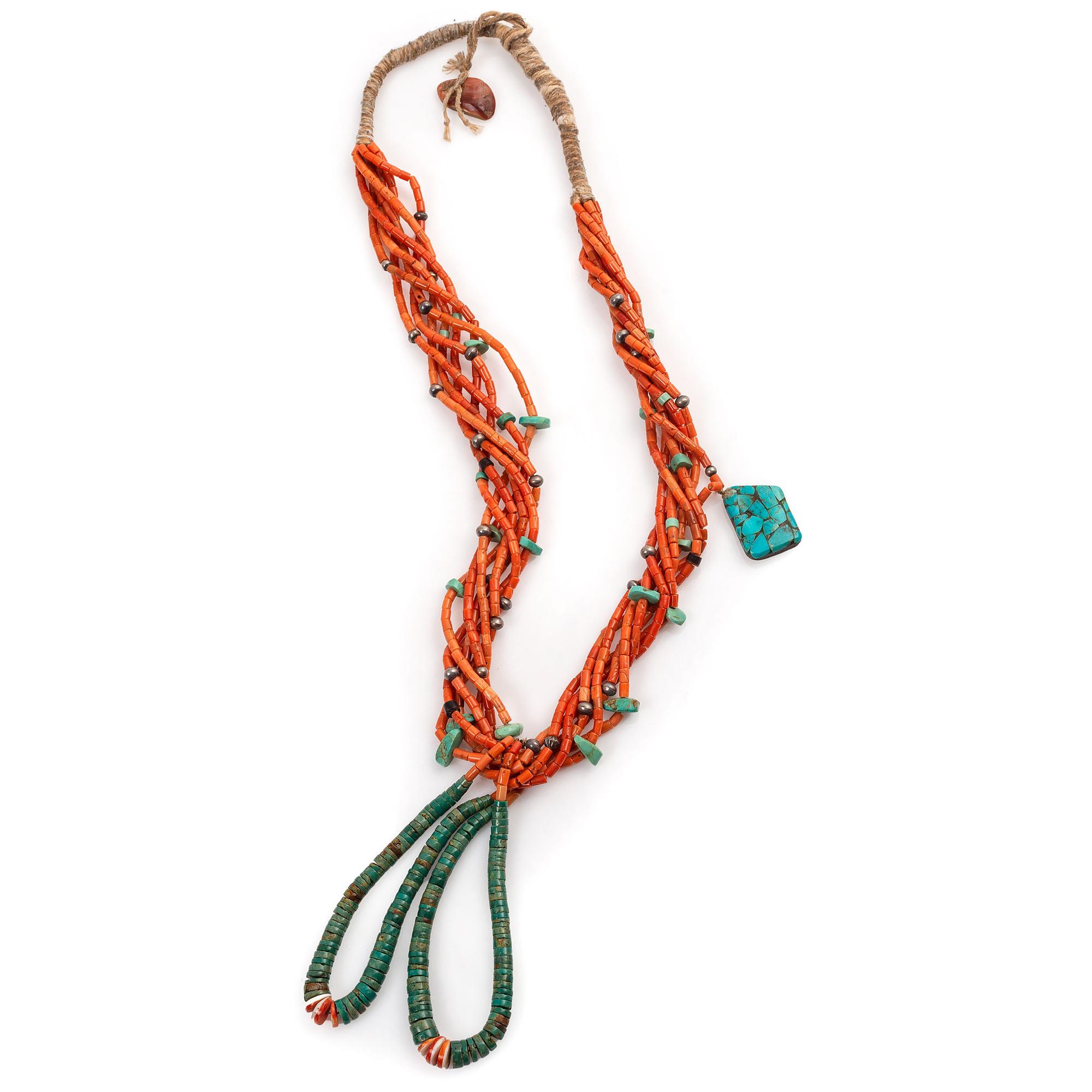 Pueblo Seven-Strand Necklace, with Joclas