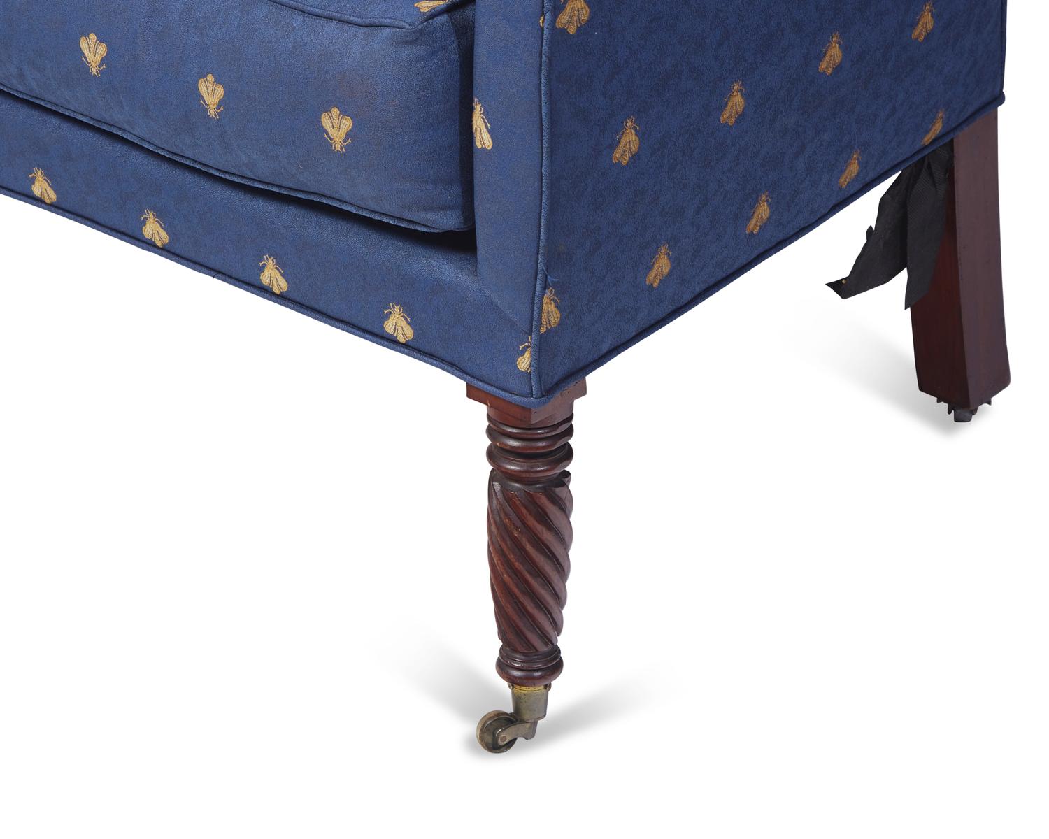 A Late Federal Mahogany Easy Chair