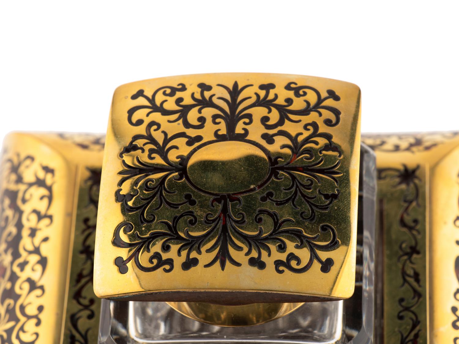 A Napoleon III Boulle Marquetry Inkwell