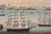 A Chinese Export Oil on Canvas Painting