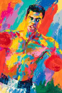 A 2001 Muhammad Ali Signed Autograph LeRoy Neiman "Athlete Of The Century" Serigraph