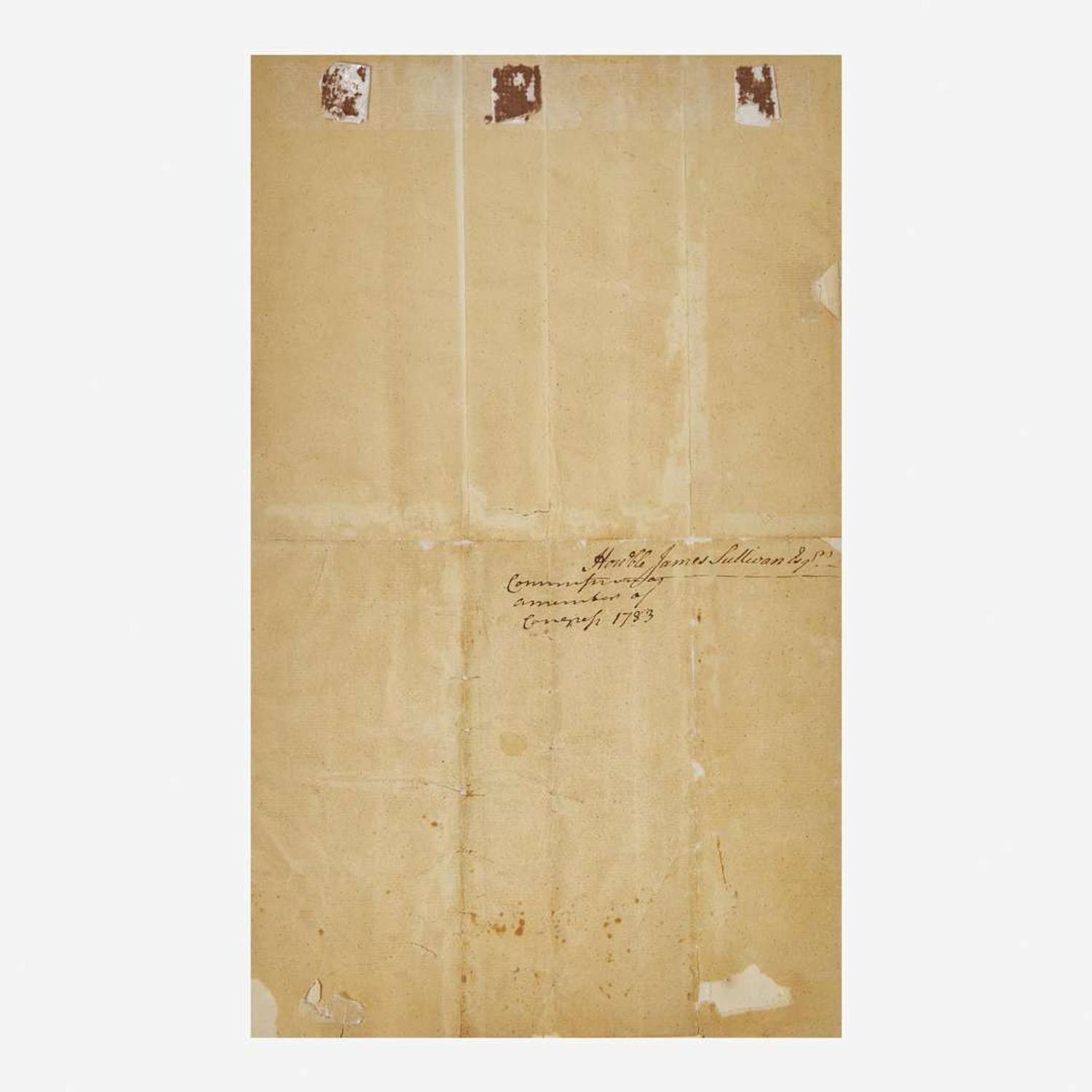 [Americana] Hancock, John Manuscript Document, signed