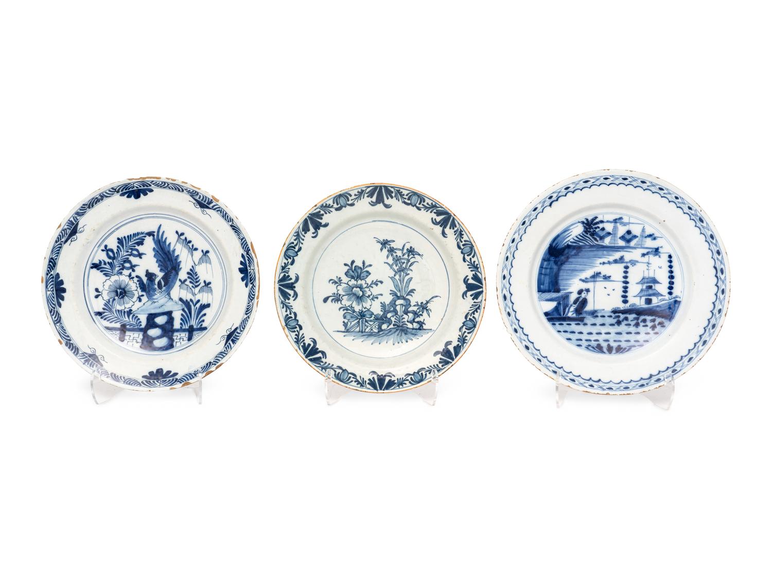 Three Delftware Chargers