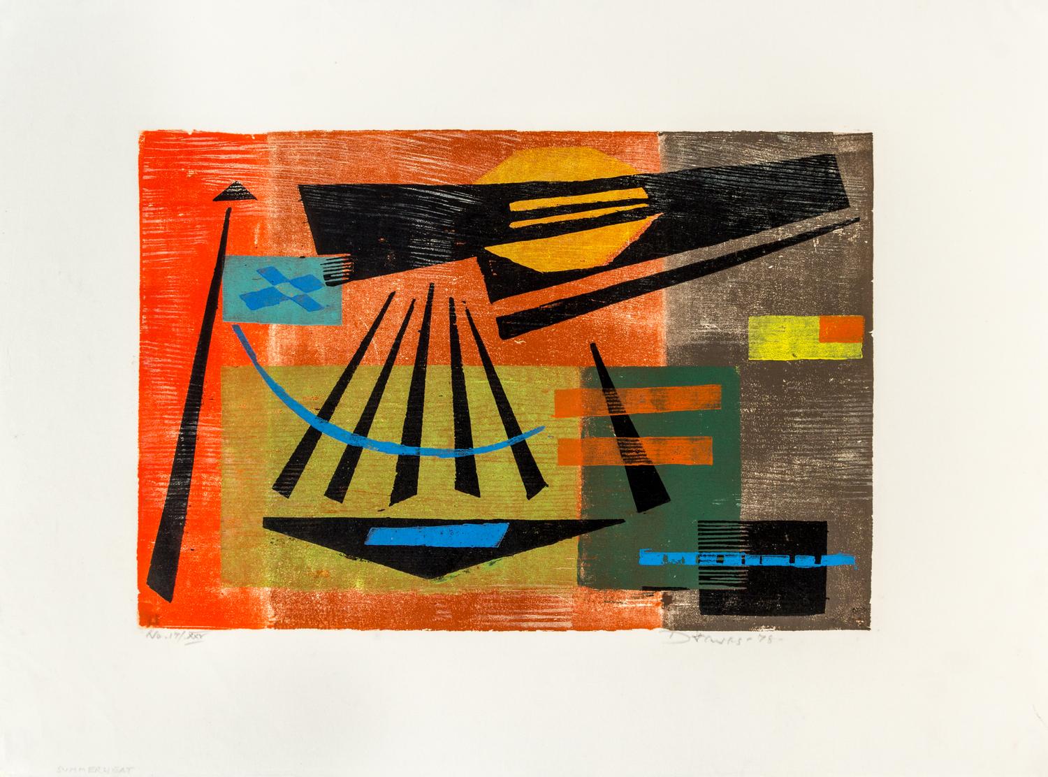 Werner Drewes, (American/German, 1899-1985), Summer Heat, 1978