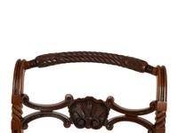 A Set of Six Regency Style Carved Mahogany Cane Seat Dining Chairs — 20th Century