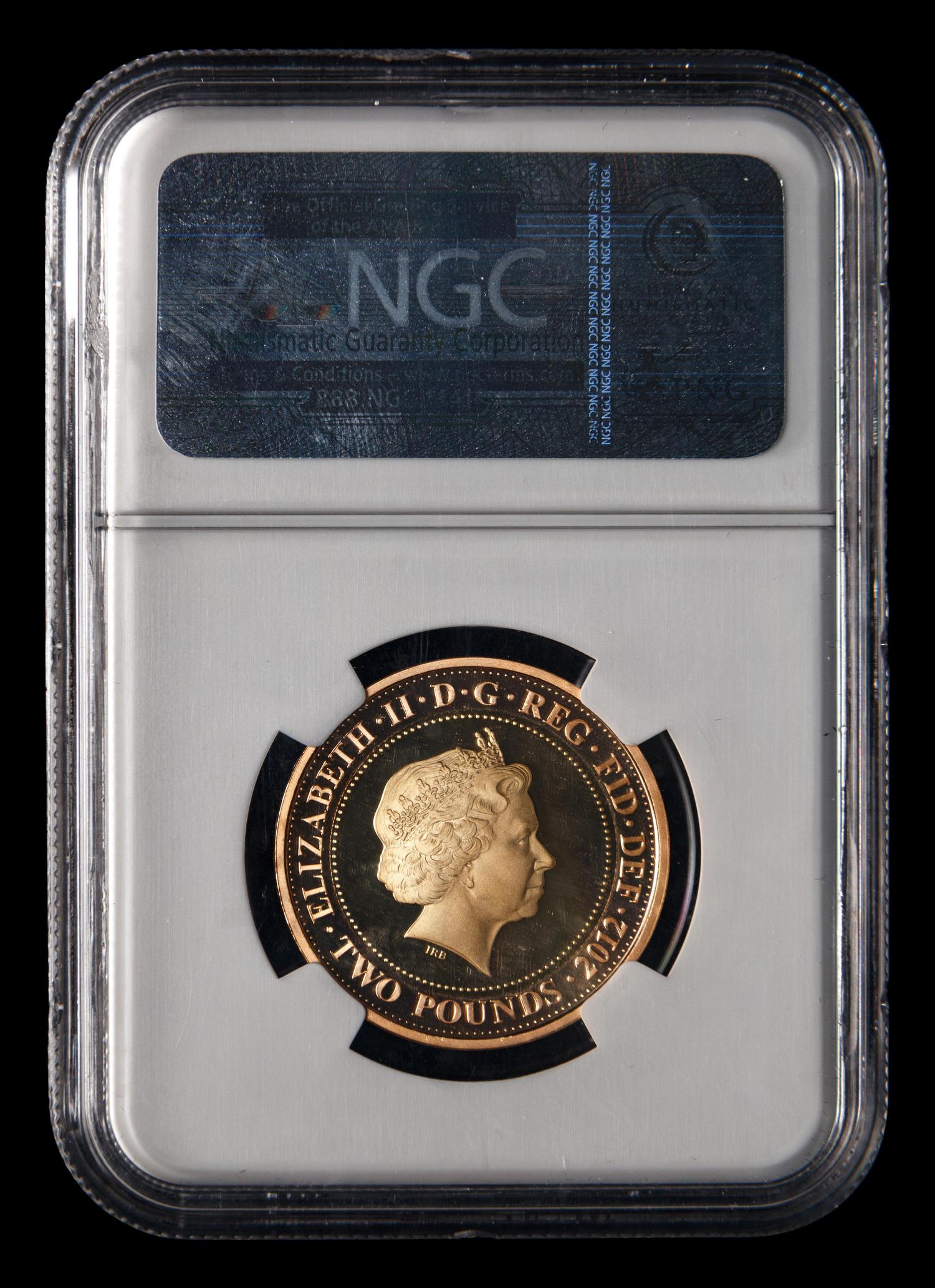 [GREAT BRITAIN] A 2012 Summer Olympiad Handover Commemorative: First Strike £2 Gold Proof (NGC PF70 Ultra Cameo)