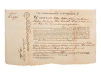 MORRIS, Robert (1734-1806). Document signed ("Robt. Morris") as Pres. of the North American Land Co.