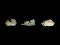 Three Chinese Jade Carvings of Beasts