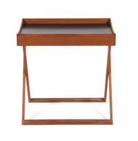 A Danish Modern Teak Butler's Tray on Stand Height 28 x width 27 x depth 18 inches.
