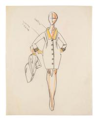 Group of Fifteen Geoffrey Beene Fashion Sketches , by Alfredo Cabrera