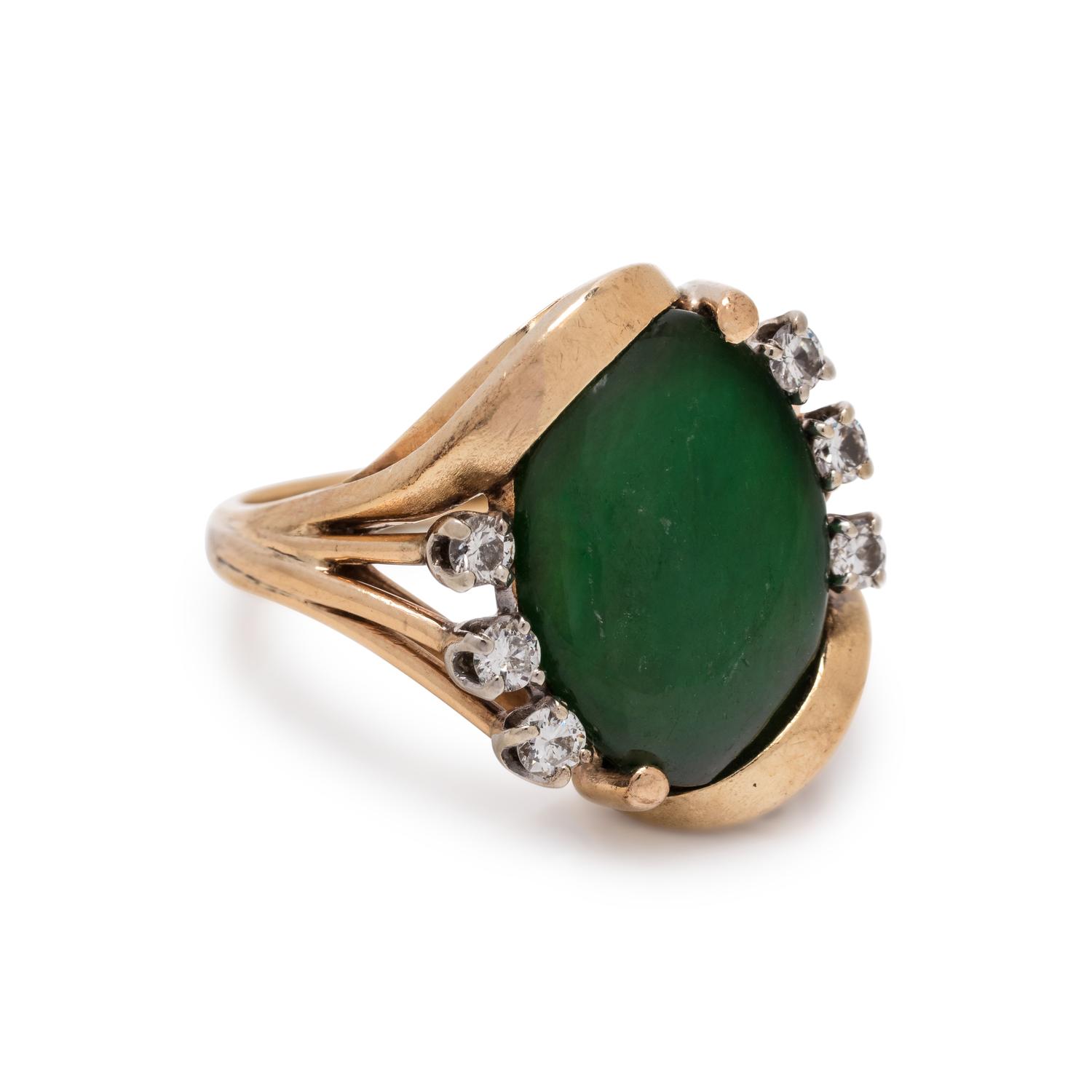 JADE AND DIAMOND RING
