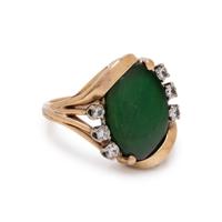 JADE AND DIAMOND RING