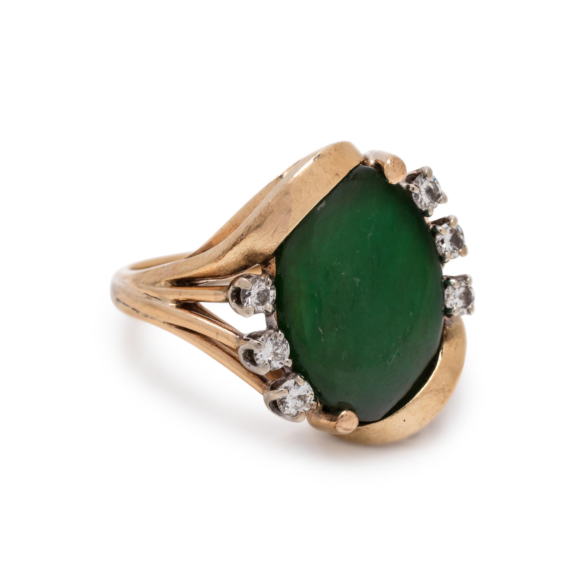 JADE AND DIAMOND RING