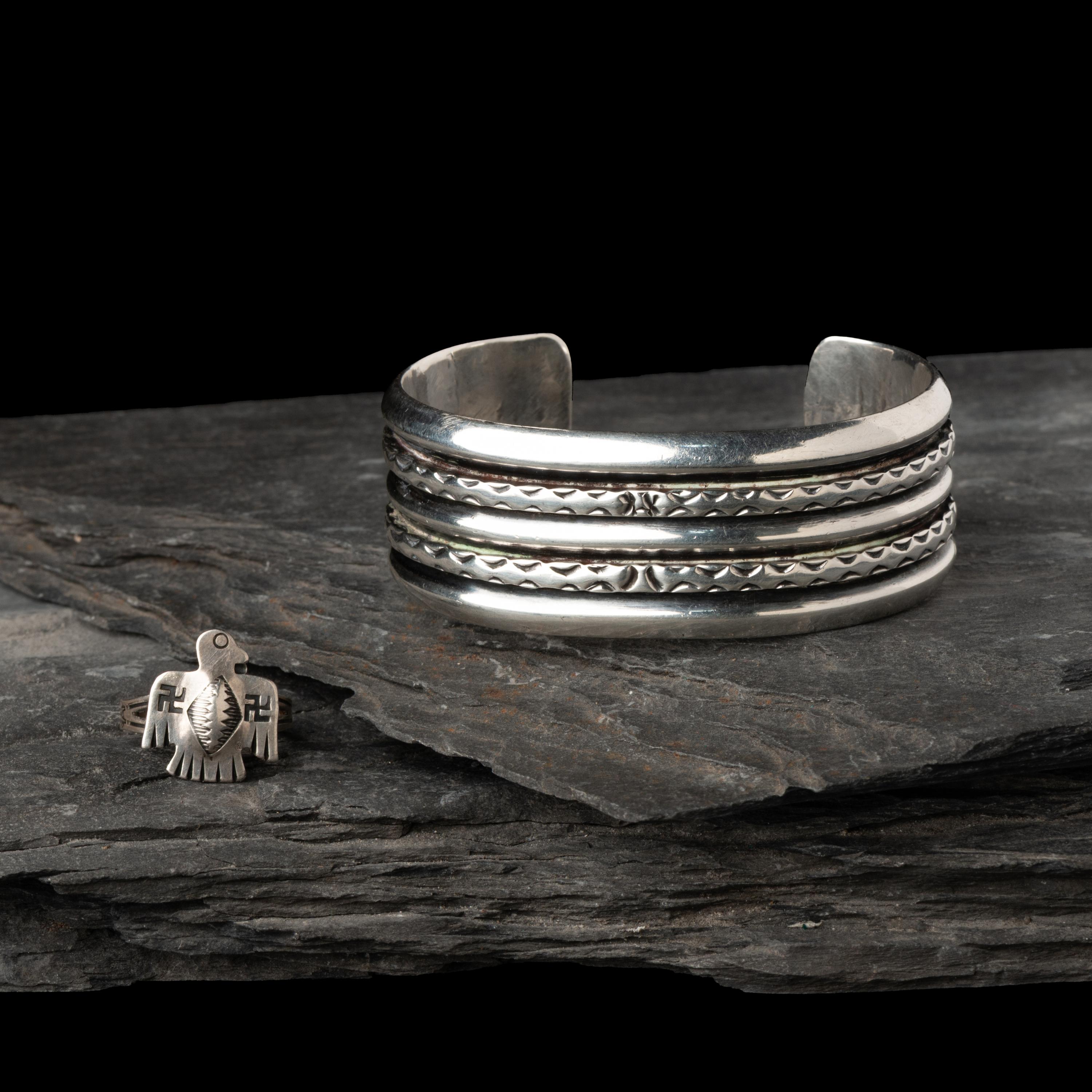 Navajo Cuff Bracelet AND Thunderbird Ring