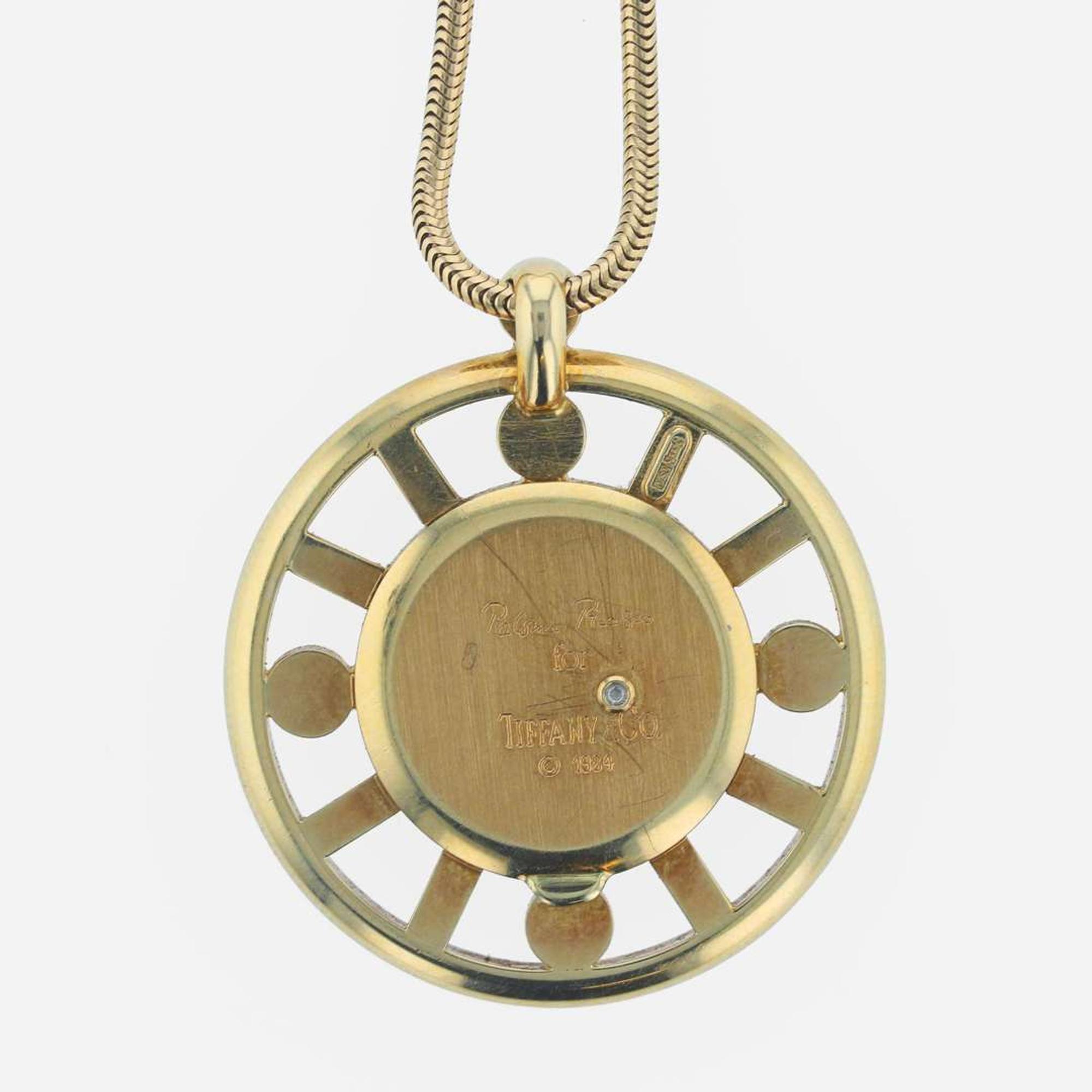 An 18K yellow gold pendant watch, Tiffany & Co. Paloma Picasso, 1984