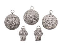 Five Silver Pendants