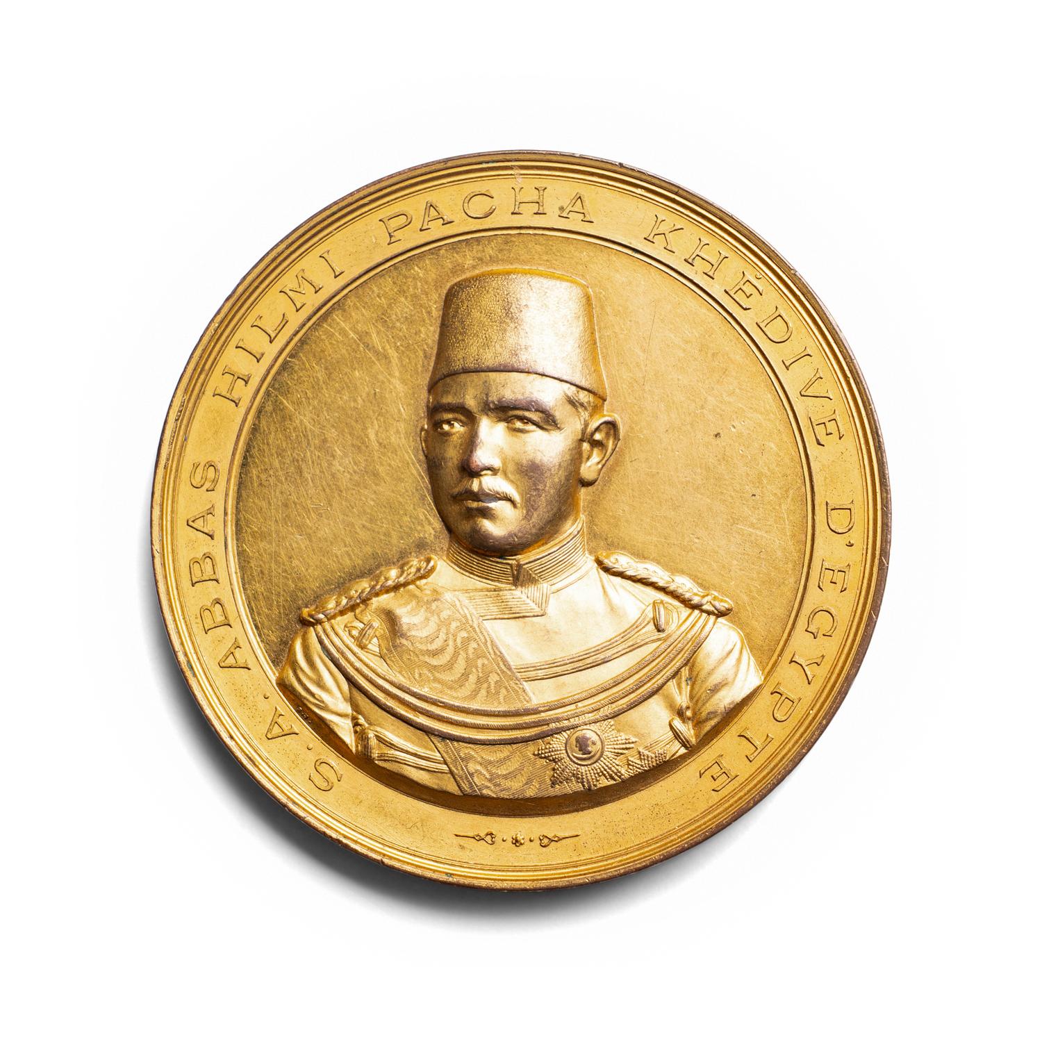 [EXONUMIA] A Gilt-Bronze Commemorative Medallion by Stefano Johnson (1836-e. 20th Century) for the 1895 International Exposition