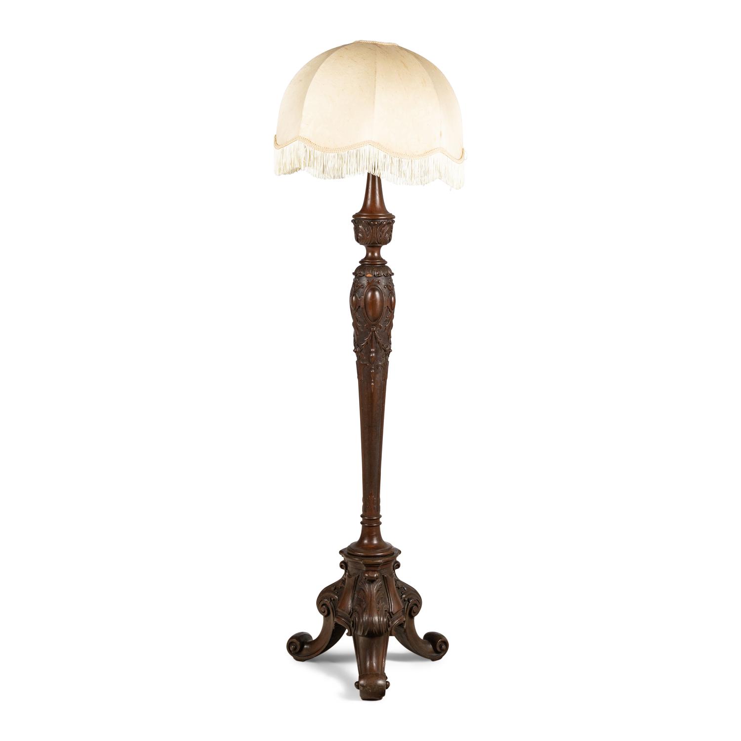 A Louis XV Style Carved Floor Lamp