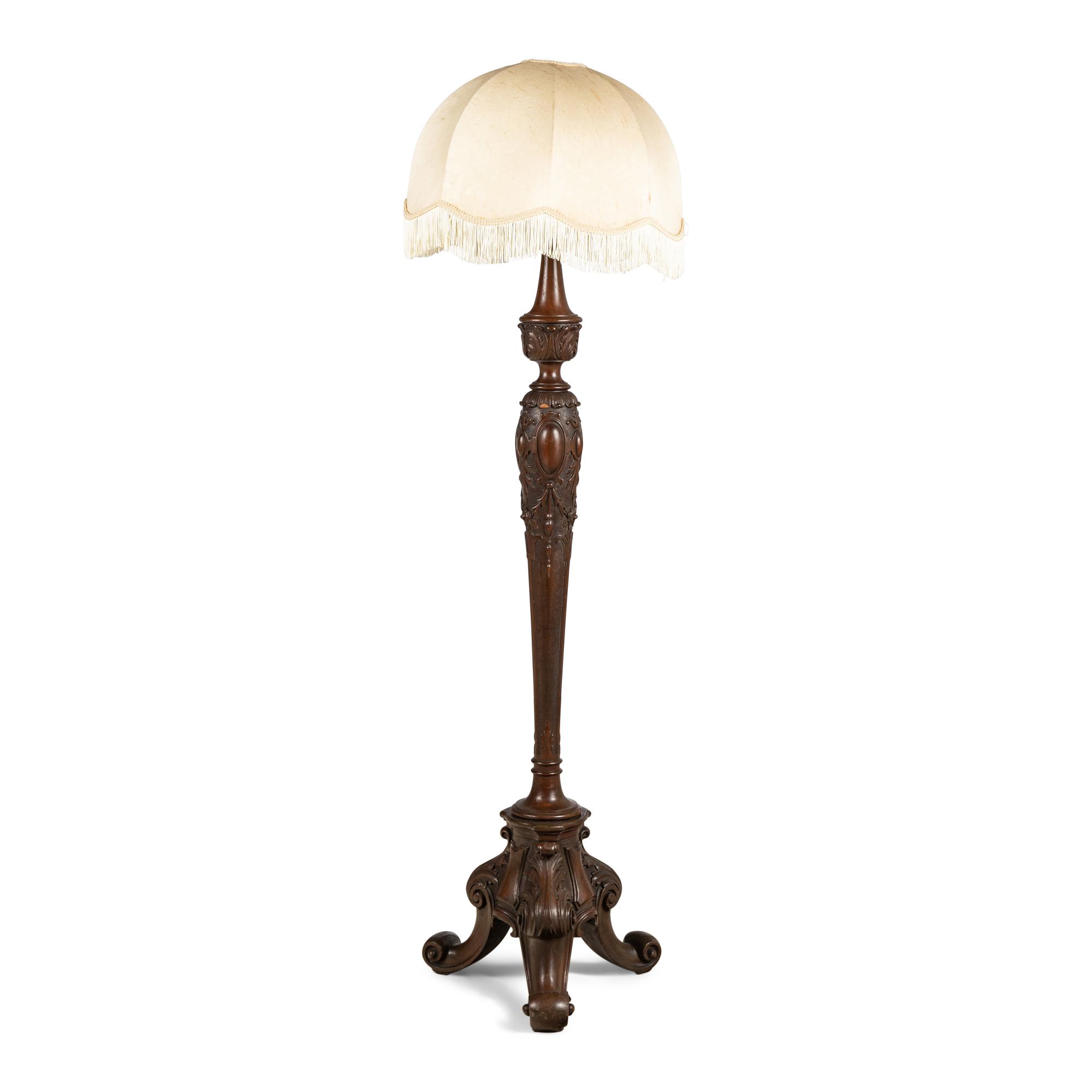 A Louis XV Style Carved Floor Lamp