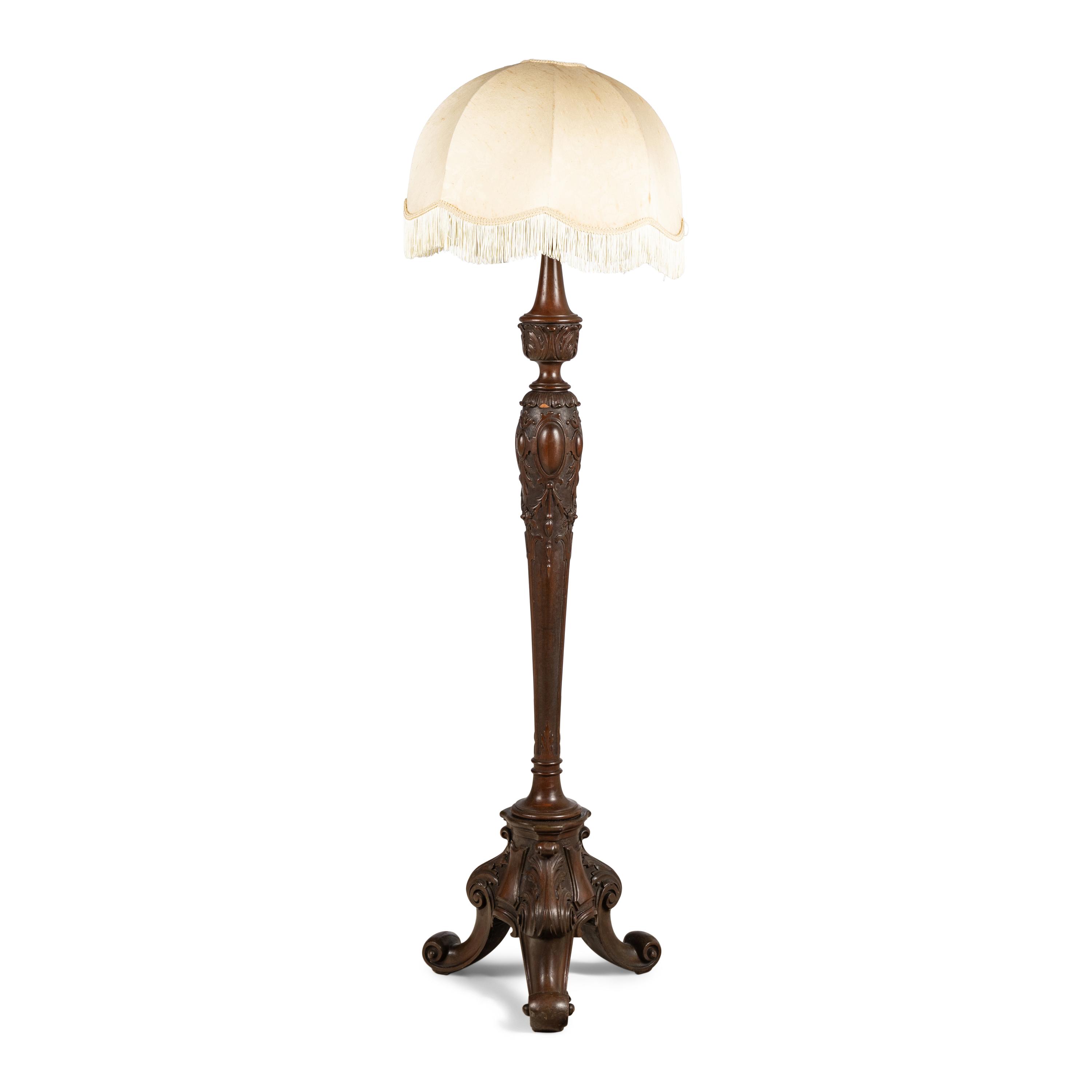 A Louis XV Style Carved Floor Lamp