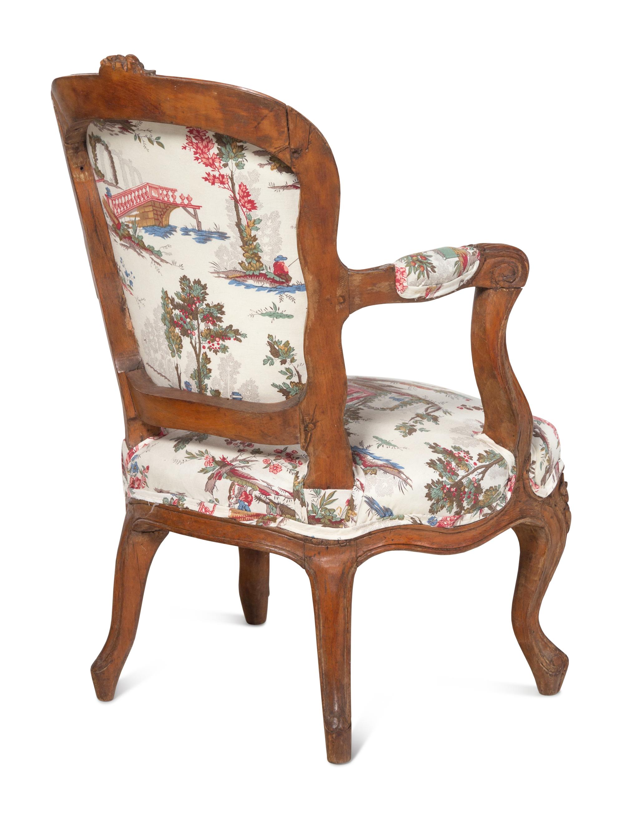 A Louis XV Beechwood Child's Fauteuil