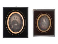 [EARLY PHOTOGRAPHY]. 6 European daguerreotypes of children in passe partout mounts.