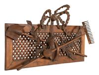 A Carved Pine Panel of Agricultural Interest