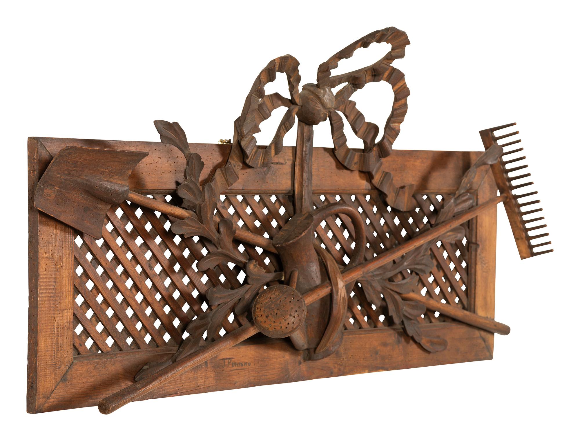 A Carved Pine Panel of Agricultural Interest