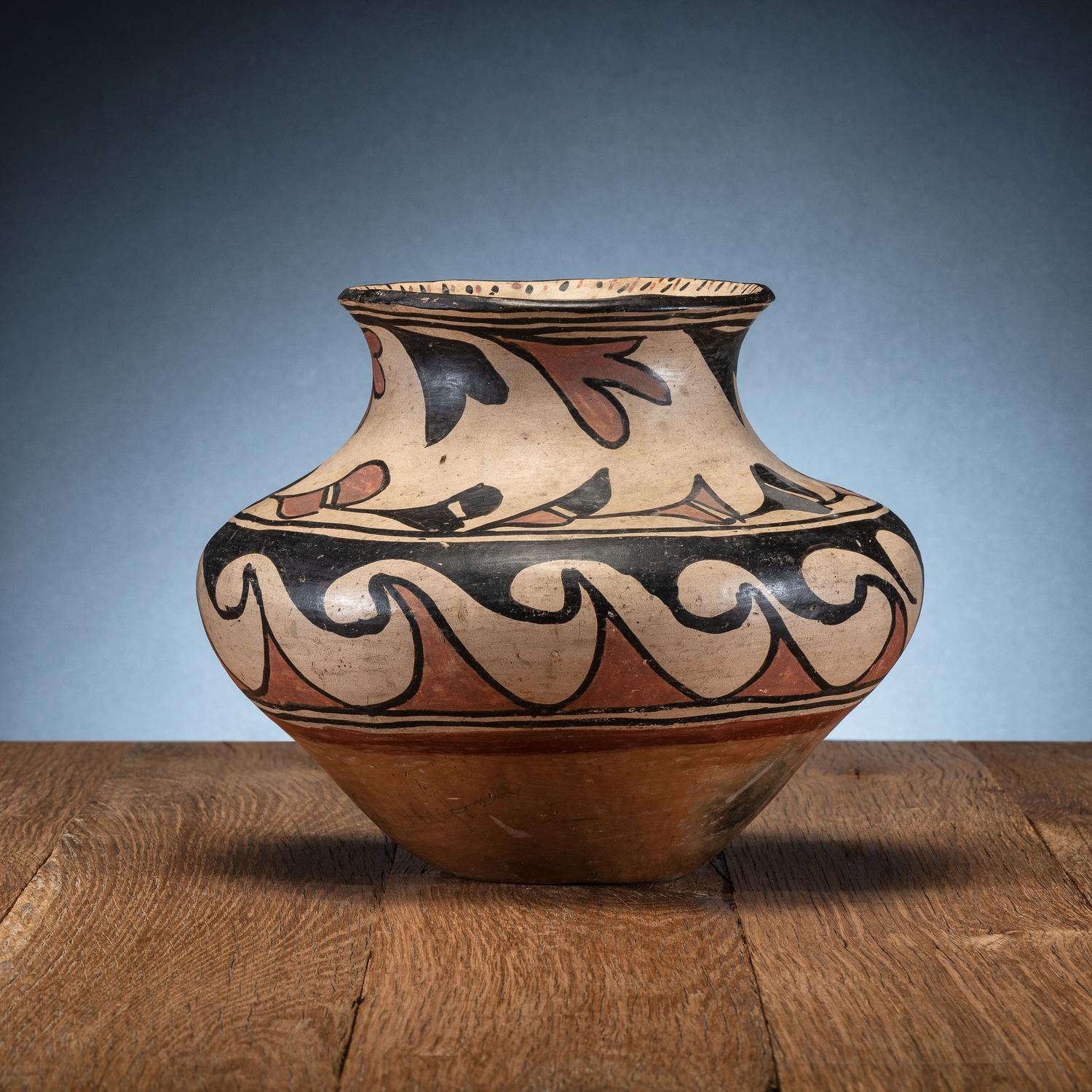 San Ildefonso Polychrome Pottery Jar