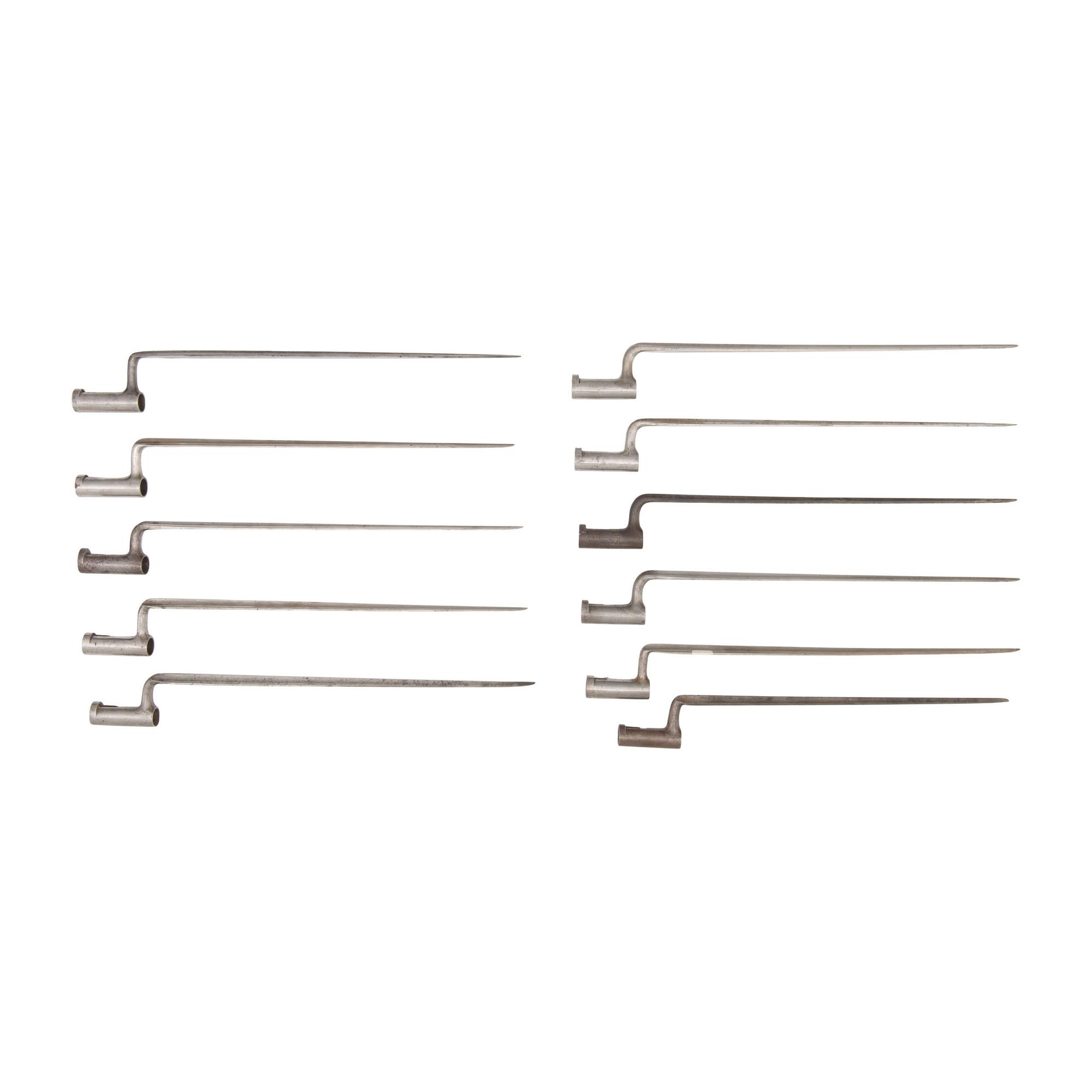 Group of 11 US Model 1816 .69 Caliber Socket Bayonets