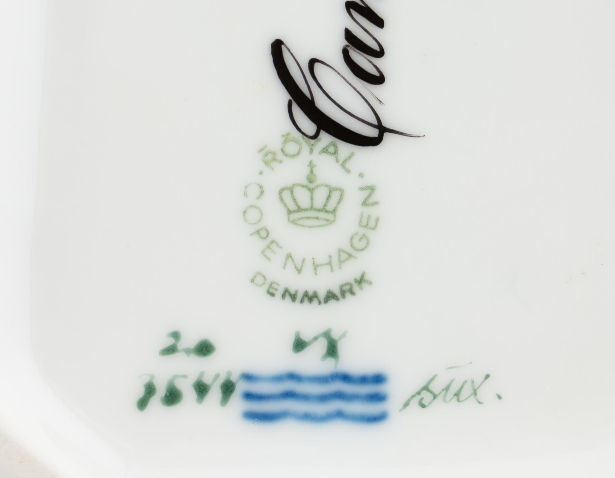 Two Royal Copenhagen Flora Danica Porcelain Table Articles